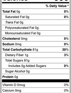 Jell Lemon Nutritional Fact